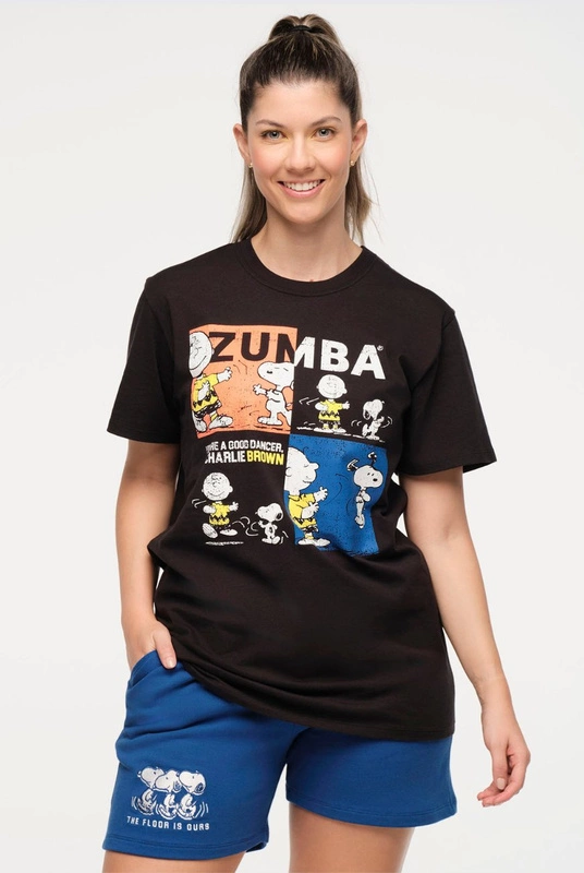 T-shirt czarny Zumba X Peanuts