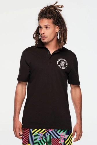 Koszulka polo czarna Zumba ZW Varsity