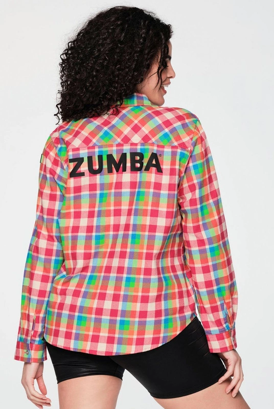 Koszula sportowa Zumba Plaid Pop