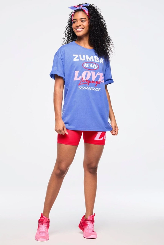 T-shirt fioletowy unisex Zumba Love