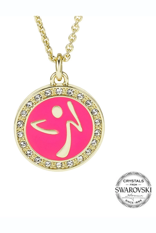 Naszyjnik złoto-różowy Zumbito z kryształkami Swarovski