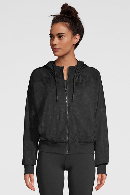 Kurtka damska sportowa czarna STRONG ID Sheer Zip-Up