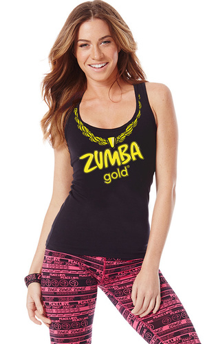 Koszulka damska sportowa czarna Zumba Your Favorite Gold Instructor RBT