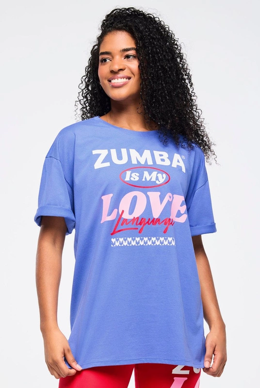 T-shirt fioletowy unisex Zumba Love