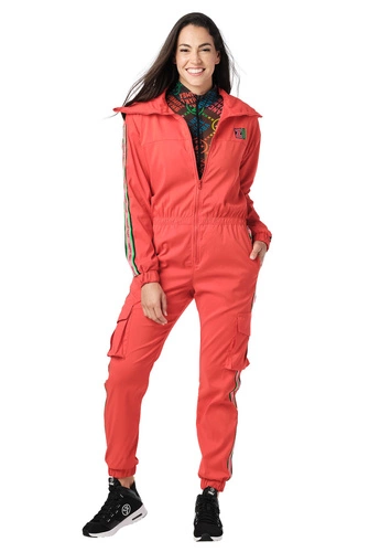 Kombinezon damski czerwony Zumba Jumpsuit