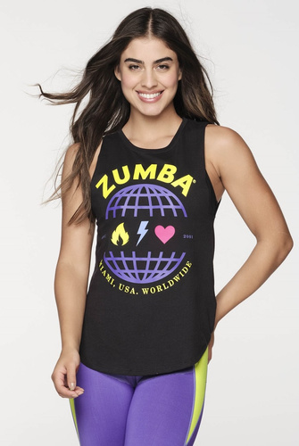 Koszulka sportowa czarna Zumba Miami