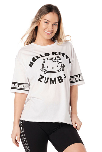 Koszulka biała z krótkim rękawem Zumba X Hello Kitty Top