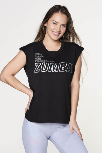 Koszulka sportowa czarna Zumba Electric Muscle