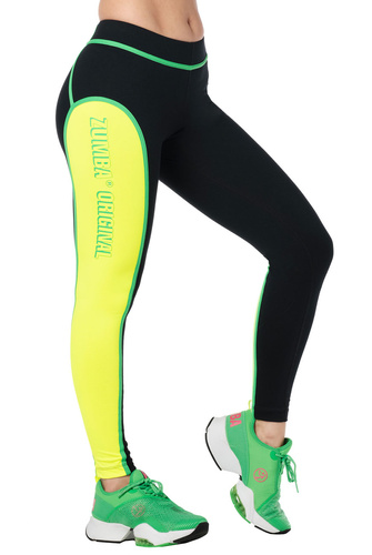 Legginsy damskie długie czarne Zumba Original Piped